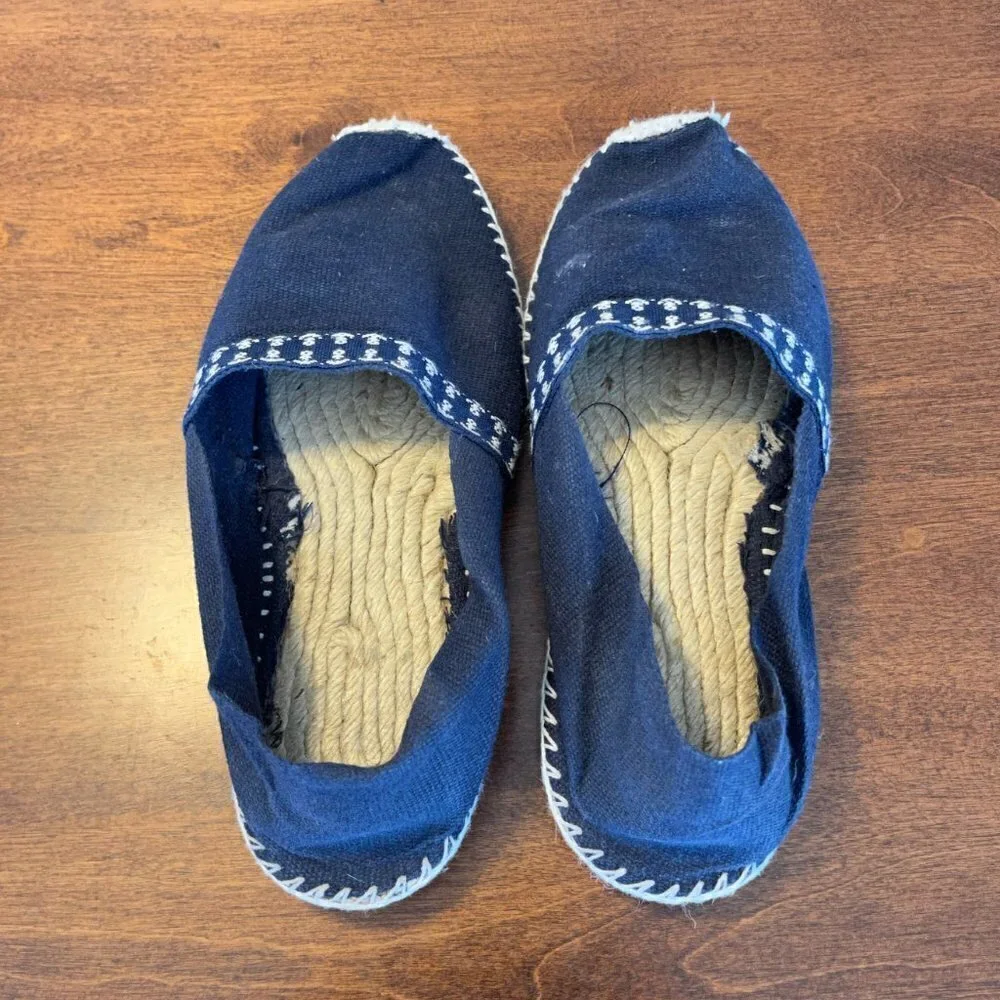 France Espadrille navy flats 39